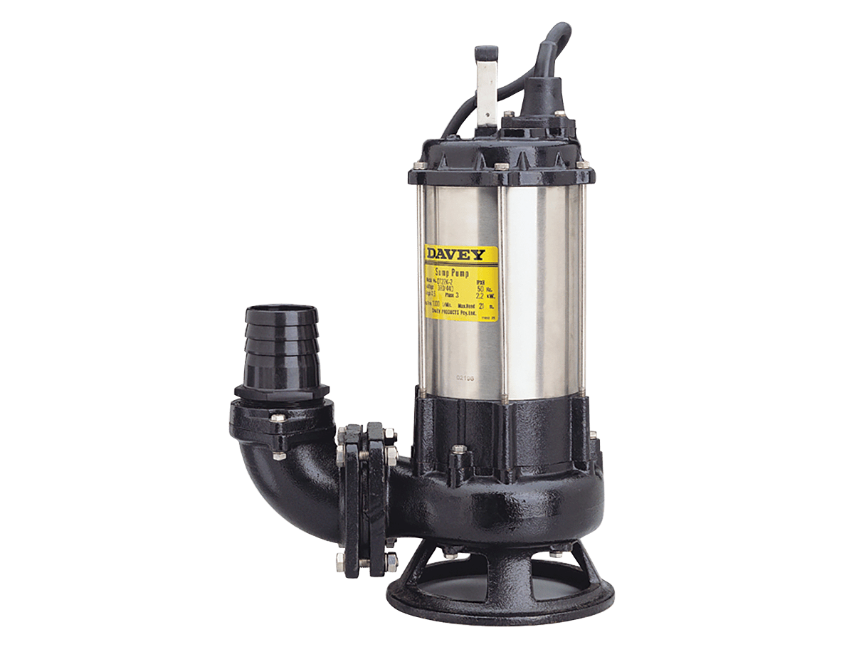 Davey D75KA Submersible Cutter & Shredder Pump (CLP*) (+30+55F)