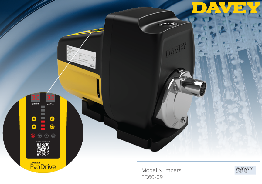 Davey EvoDrive Pump ED60-09, Variable Speed Pump CPL*